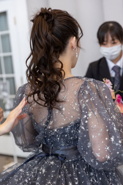 新潟県三条市　長岡市　見附市　結婚式場　ヘアアレンジ　卒花嫁　プレ花嫁　ウェディングドレス　カラードレス