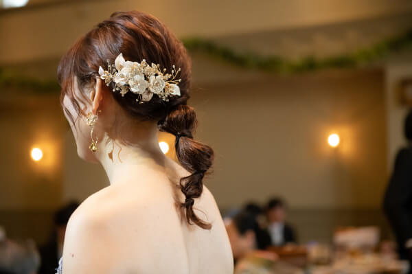 新潟県三条市　長岡市　見附市　結婚式場　ヘアアレンジ　卒花嫁　プレ花嫁　ウェディングドレス　カラードレス