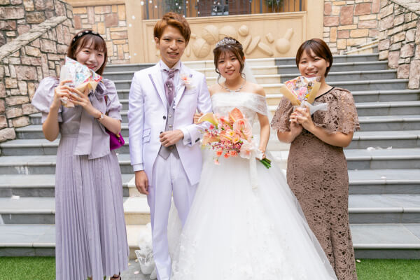 新潟県三条市　長岡市　新潟市　結婚式場　前撮り　フォト撮影　前撮影　カラードレス　ウェディングパーティー